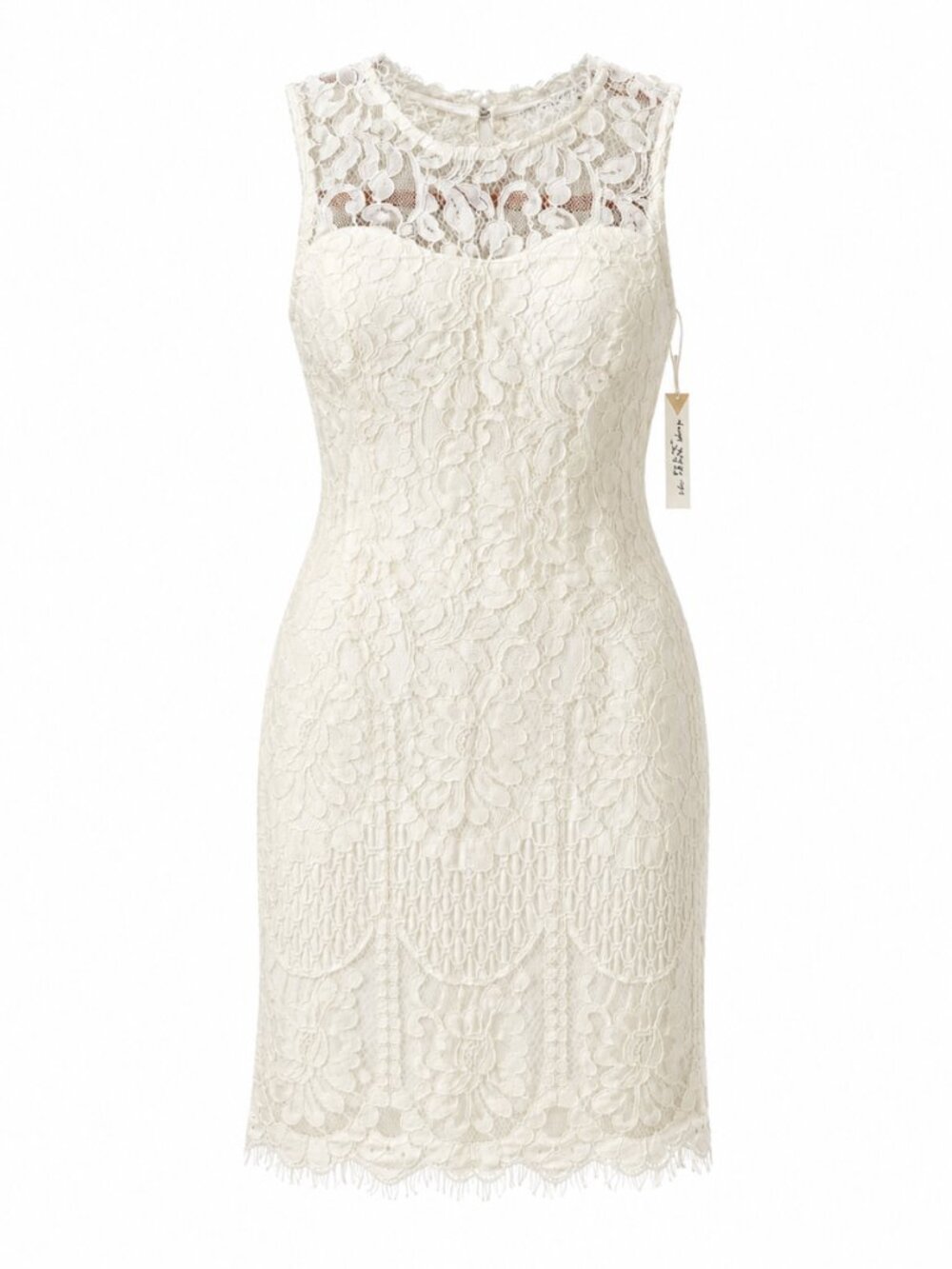 NWT Dex Off White Lace Sleeveless Mini Dress Size XS